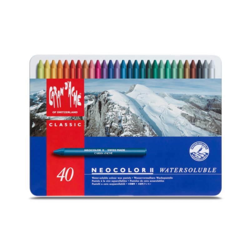 Caran d-Ache Neocolor Pastel à la cire Dur Multicolore 40 pièce(s)