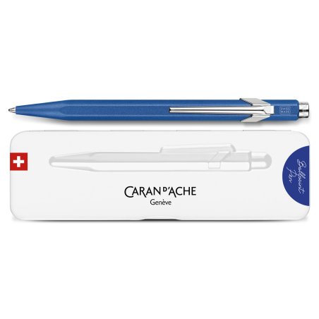 Caran d-Ache 849 COLORMAT-X Bleu Stylo à bille rétractable avec clip 1 pièce(s)
