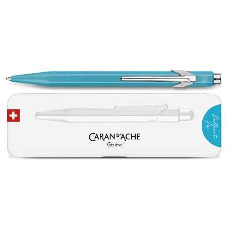 Caran d-Ache 849 COLORMAT-X Bleu Stylo à bille rétractable avec clip 1 pièce(s)