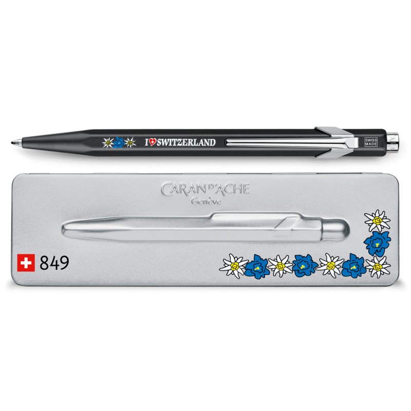 Caran d-Ache 849 Edelweiss Blue Clip-on retractable ballpoint pen Medium 1 pc(s)