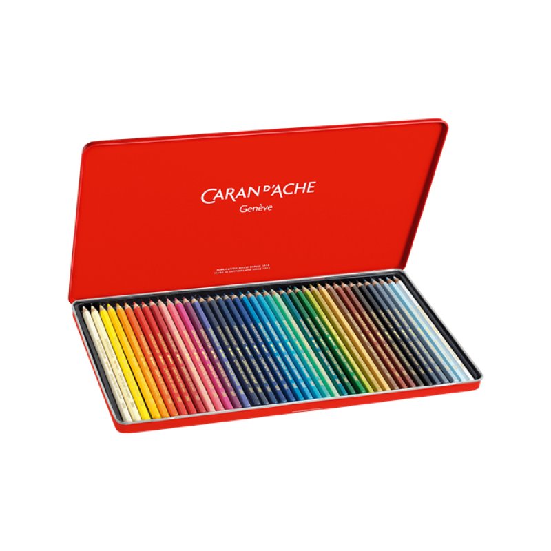 CARAN D'ACHE Crayons de couleur SUPRACOLOR, étui métal de 40