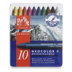 Caran d-Ache NEOCOLOR II 10's Wax pastel Hard Blue, Multicolour 10 pc(s)