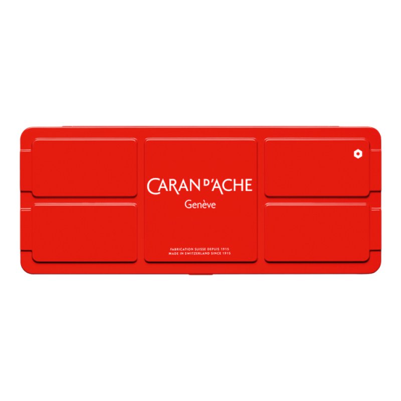 Caran d-Ache GOUACHE STUDIO water based paint Black, Brown, Green, Grey, Red, Violet, White, Yellow Palette 8 pc(s)