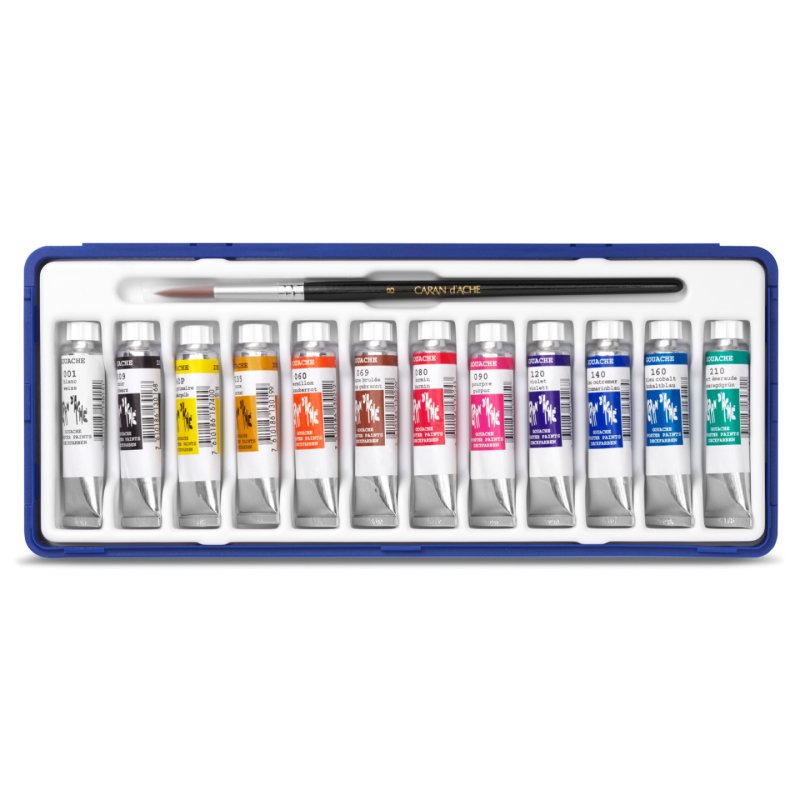 CARAN D'ACHE Gouache GOUACHE STUDIO, en tubes, étui de 12