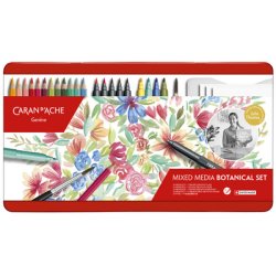 CARAN D'ACHE Set de dessin "SET BOTANIQUE", 24 pièces