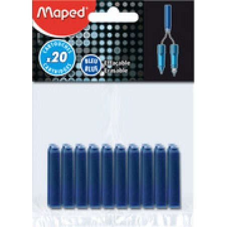 Maped Cartouche d'encre, bleu, dans un blister
