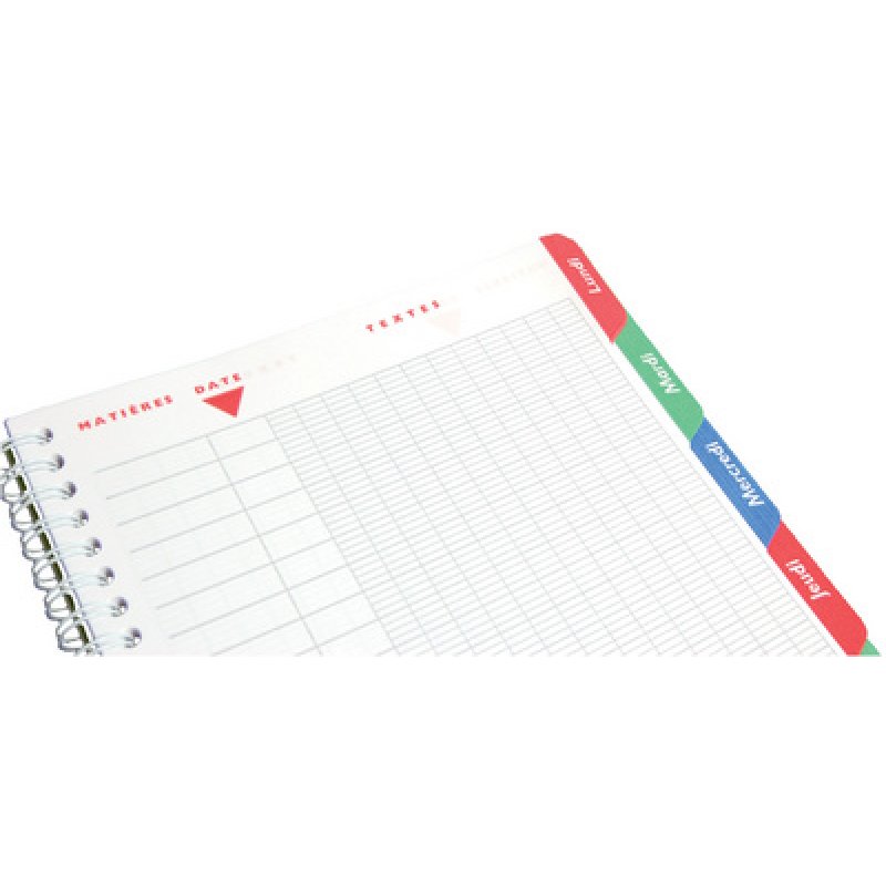 Clairefontaine Cahier de textes Mimesys, 170 x 220 mm, séyès