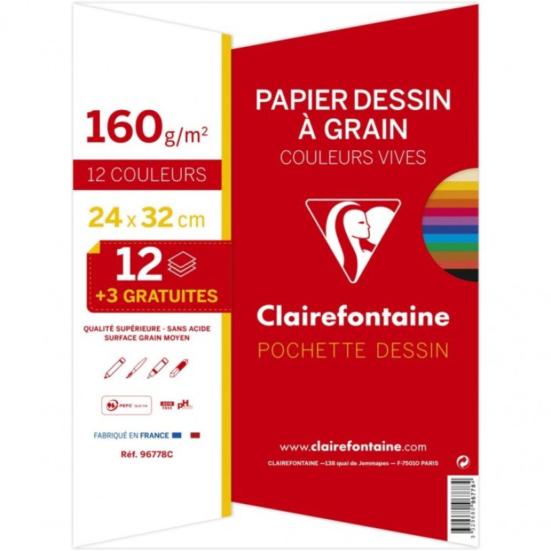 Clairefontaine 96778C papier créatif 15 feuilles