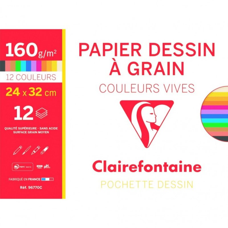 Clairefontaine 96770C papier créatif papier d'art 12 feuilles