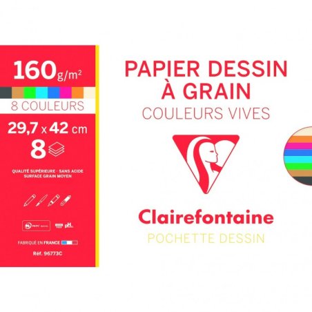 Clairefontaine 96770C papier d'art 12 feuilles