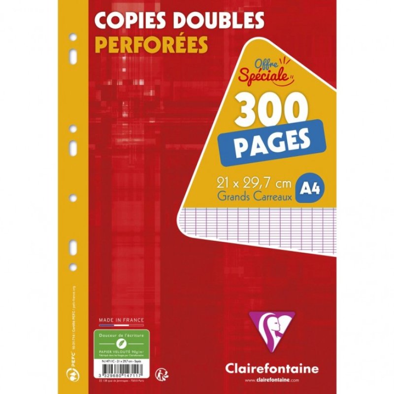 Clairefontaine 14711C writing notebook A4 150 sheets