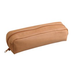 Clairefontaine Trousse trapèze, cuir naturel