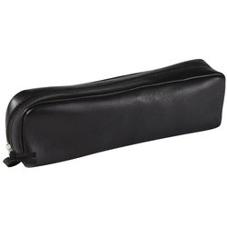 Clairefontaine Trousse plate, cuir noir