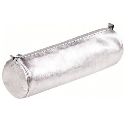 Clairefontaine Trousse CUIRISÉ, cuir, argent
