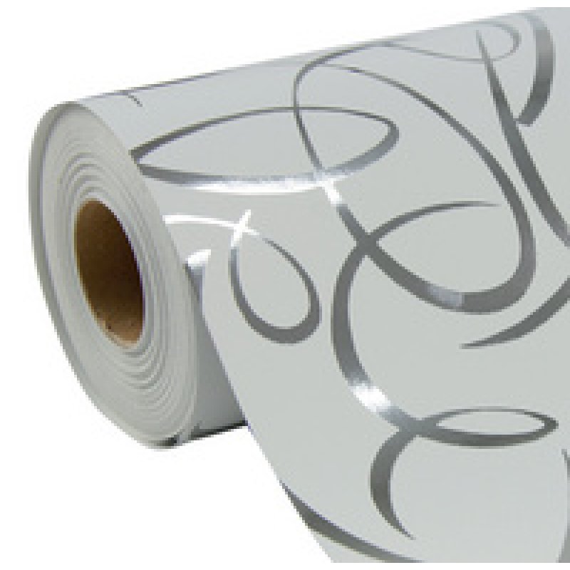 Clairefontaine Papier cadeau "Arabesque argent", en rouleau