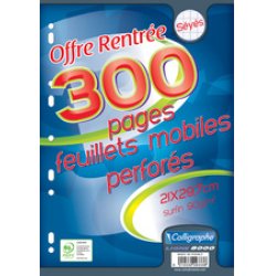 Calligraphe Feuillets mobiles perforés, A4, séyès