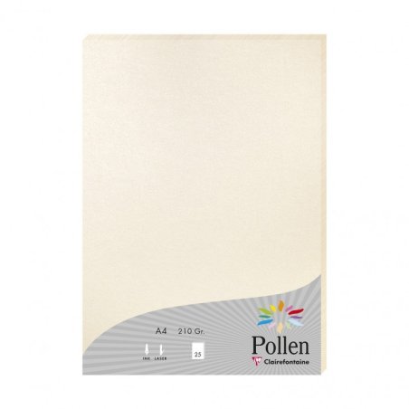 Clairefontaine Pollen printing paper A4 (210x297 mm) 25 sheets Cream