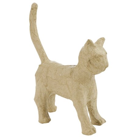décopatch Support en papier mâché "Chat", 130 mm