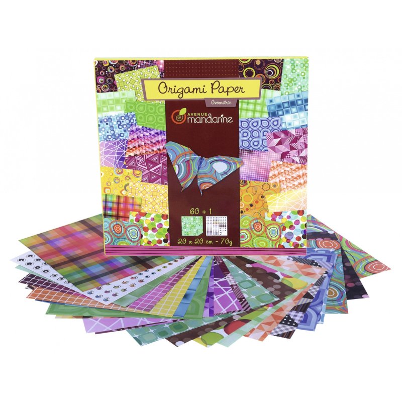 avenue mandarine Feuilles à plier Origami Paper "Geometric"
