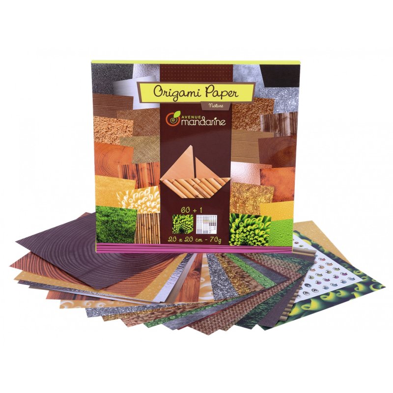 avenue mandarine Feuilles à plier Origami Paper "Nature"