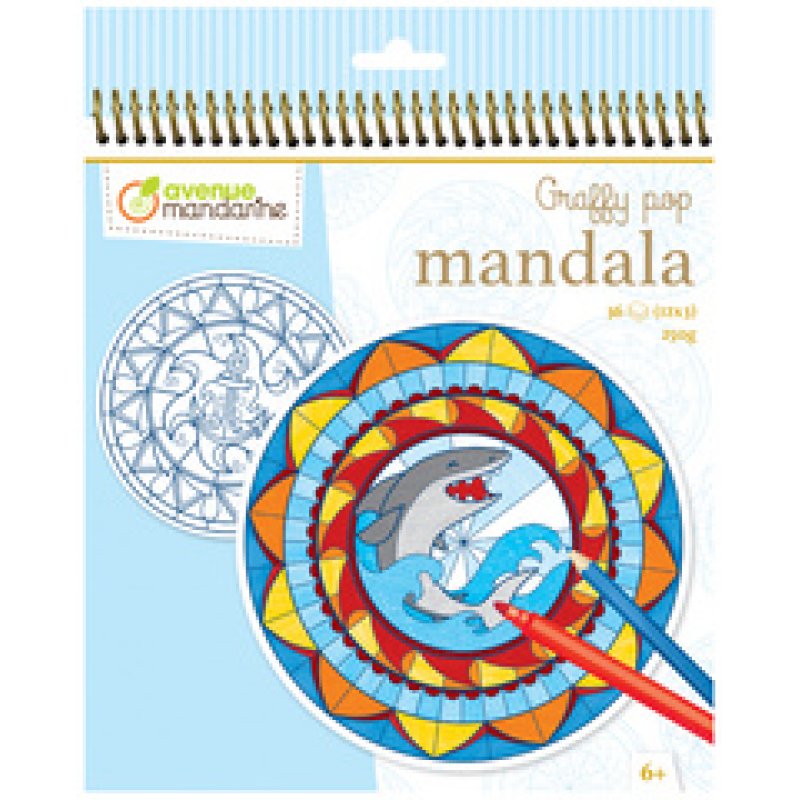 avenue mandarine Carnet de coloriage "Graffy Pop Mandala"