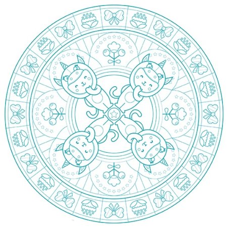 avenue mandarine Carnet de coloriage "Graffy Pop Mandala"