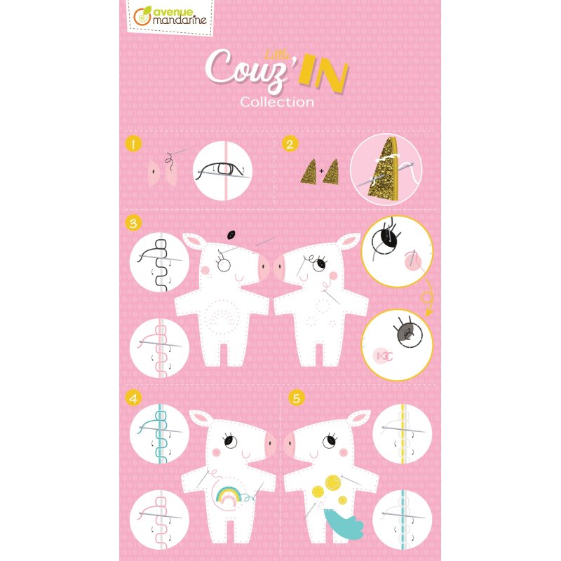 avenue mandarine Kit de couture "Little Couz'In", Alicia