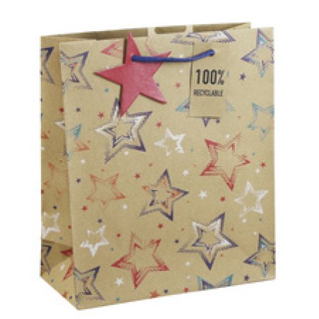 Clairefontaine Sac cadeau "Etoiles Kraft", moyen