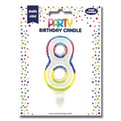 Clairefontaine Bougie chiffre "Pailletée", numéro 8