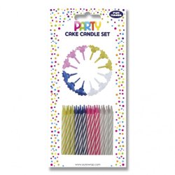 Clairefontaine Bougie d'anniversaire, rayée couleur/blanc