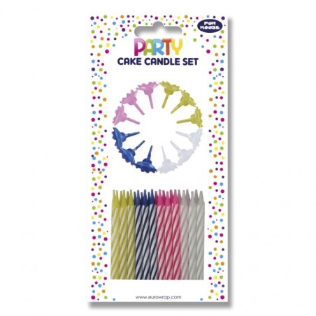 Clairefontaine Bougie d'anniversaire, rayée couleur/blanc