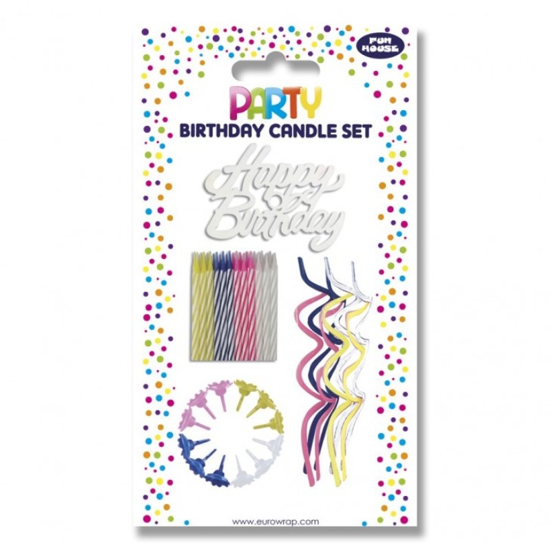 Clairefontaine Set bougies d'anniversaire II, 37 pièces