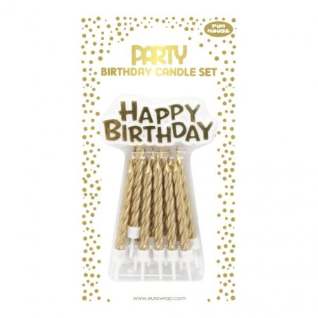 Clairefontaine Bougie d'anniversaire Happy Birthday, or