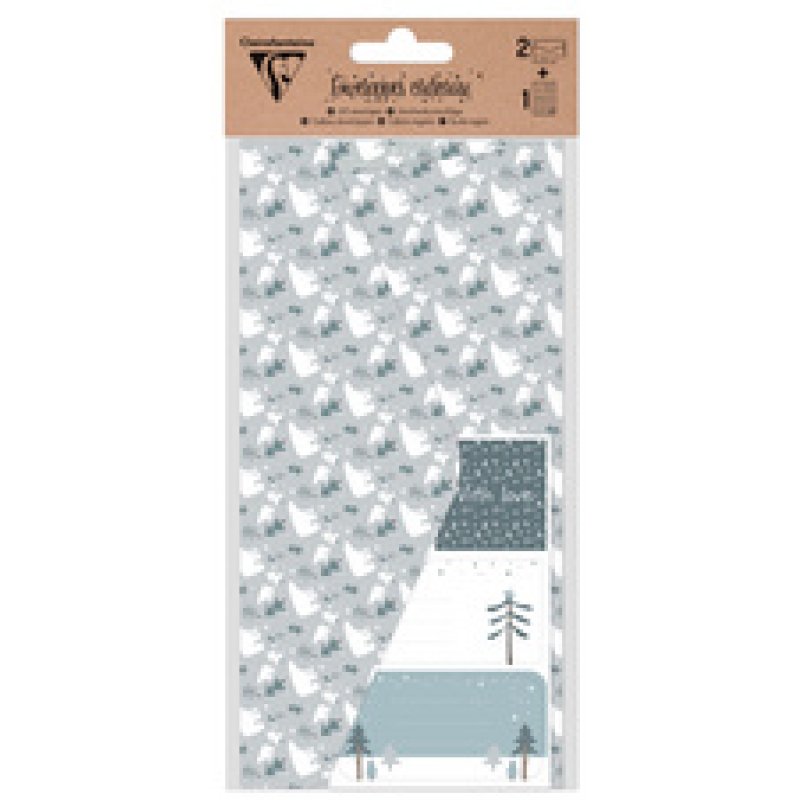 Clairefontaine Enveloppe pour cadeau de Noël "Noël polaire"