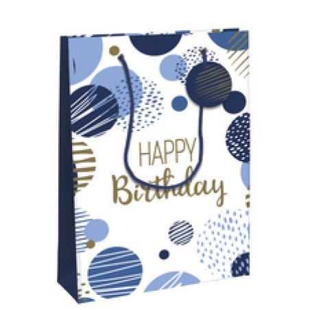 Clairefontaine Sac cadeau "Happy Birthday bleu", moyen