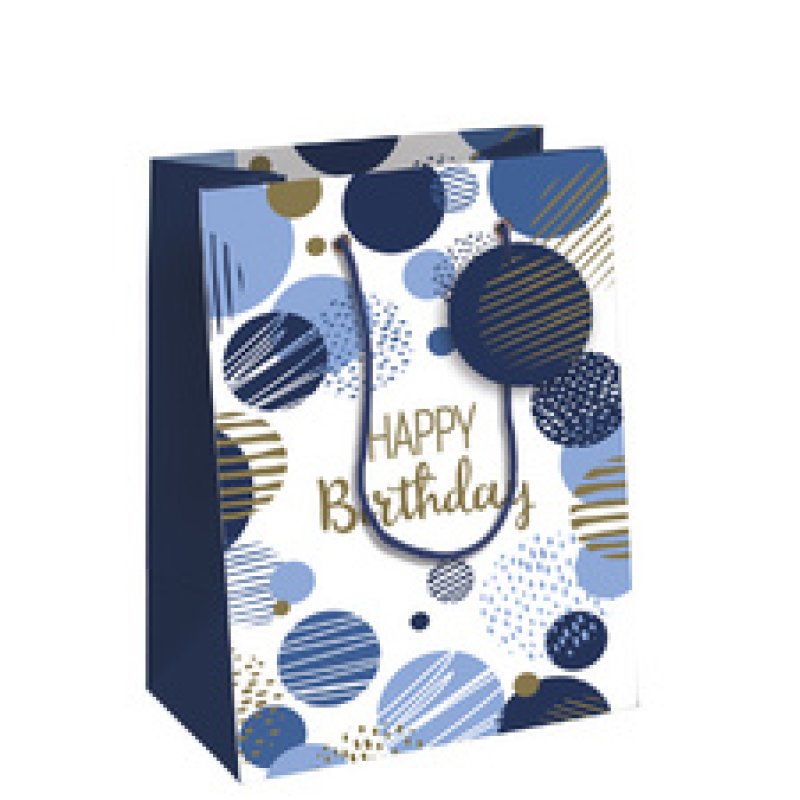 Clairefontaine Sac cadeau "Happy Birthday bleu", moyen