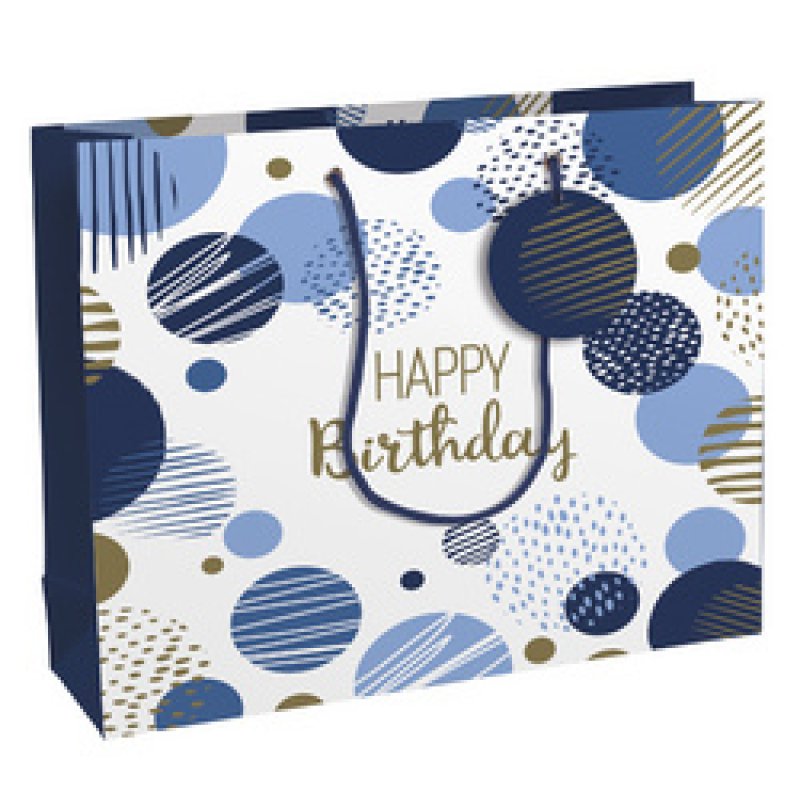 Clairefontaine Sac cadeau "Happy Birthday bleu", shopping