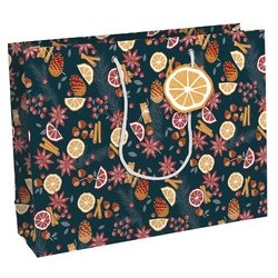 Clairefontaine Sac cadeau de Noël "Agrumes", shopping