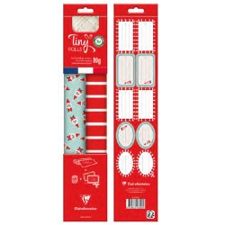 Clairefontaine Set de papiers cadeau de Noël "Tiny Rolls"