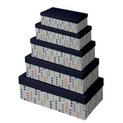 Clairefontaine Set de boîtes cadeau "Polka Dots", 5 pièces