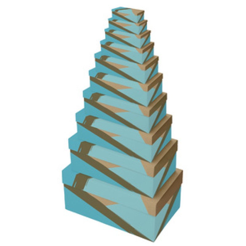 Clairefontaine Set de boîtes cadeau "Turquoise", 10 pièces