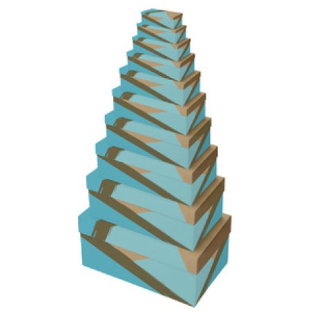 Clairefontaine Set de boîtes cadeau "Turquoise", 10 pièces