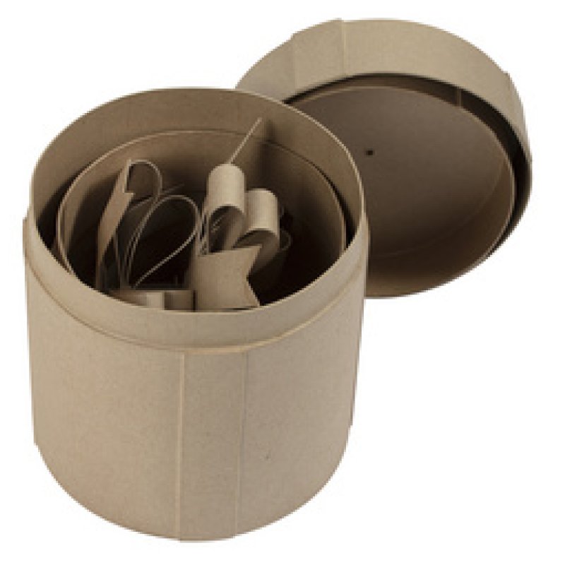 décopatch Boîte cadeau en papier mâché, rond, set de 2