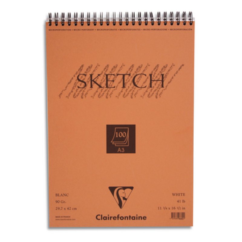 Clairefontaine Bloc croquis SKETCH, A3, 100 feuilles