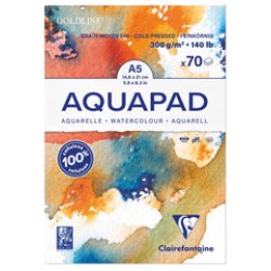 Clairefontaine Bloc de papier aquarelle AQUAPAD, 300 g/m2,A4