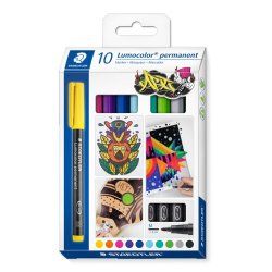 Staedtler Lumocolor 317 C10 permanent marker Assorted Assorted colours 10 pc(s)
