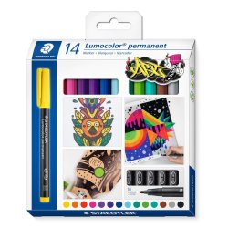 STAEDTLER Marqueur permanent 317M Lumocolor, étui de 14