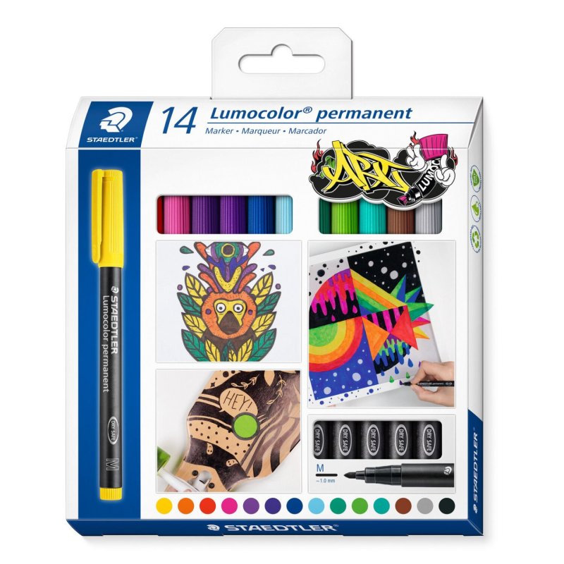 STAEDTLER Marqueur permanent 317M Lumocolor, étui de 14