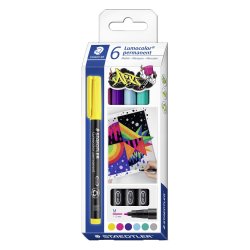 STAEDTLER Marqueur permanent 317M Lumocolor, étui de 6