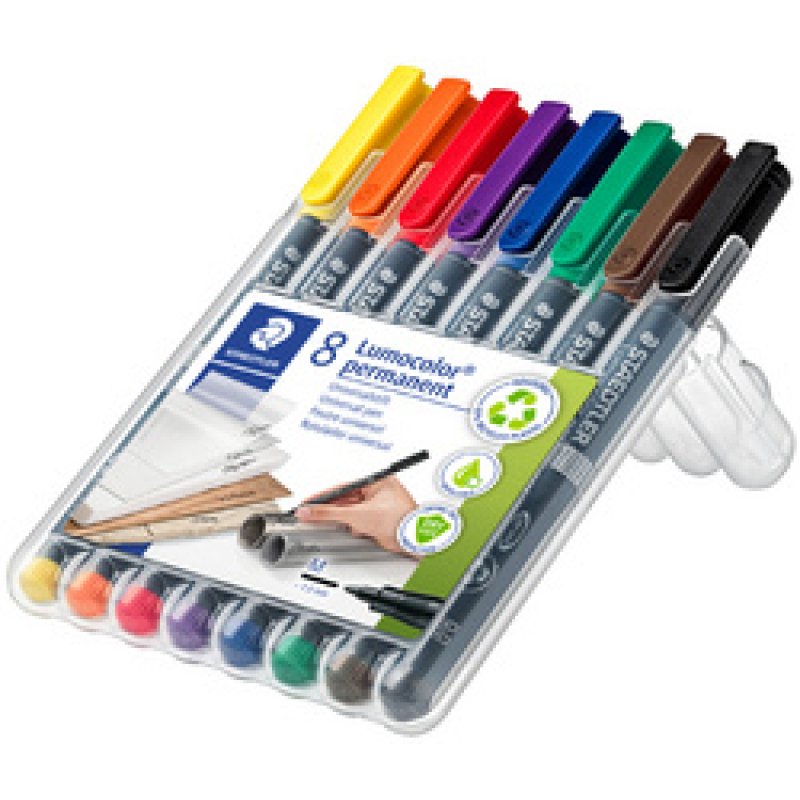 STAEDTLER Marqueur permanent 317M Lumocolor, étui de 8